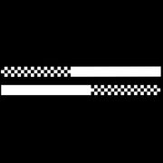 2 PCS/Set D-282 Waistline Pattern Car Modified Decorative Sticker(White)
