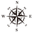 D-366 Compass Pattern Car Modified Decorative Sticker(Black) - Decorative Sticker by PMC TechLife | Online Shopping South Africa | PMC TechLife | Buy Now Pay Later Mobicred