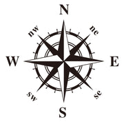 D-366 Compass Pattern Car Modified Decorative Sticker(Black)
