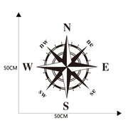 D-366 Compass Pattern Car Modified Decorative Sticker(Black)