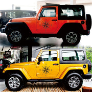 D-366 Compass Pattern Car Modified Decorative Sticker(Black)