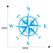 D-366 Compass Pattern Car Modified Decorative Sticker(Blue)