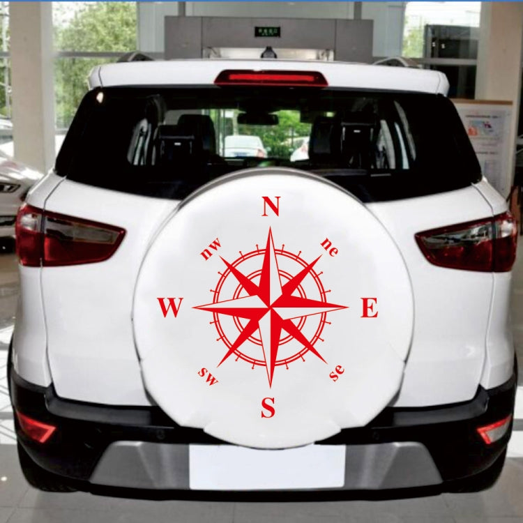 D-366 Compass Pattern Car Modified Decorative Sticker(Red)