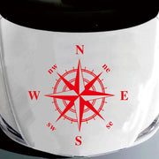 D-366 Compass Pattern Car Modified Decorative Sticker(Red)