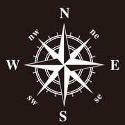 D-366 Compass Pattern Car Modified Decorative Sticker(White)