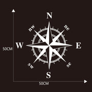 D-366 Compass Pattern Car Modified Decorative Sticker(White)