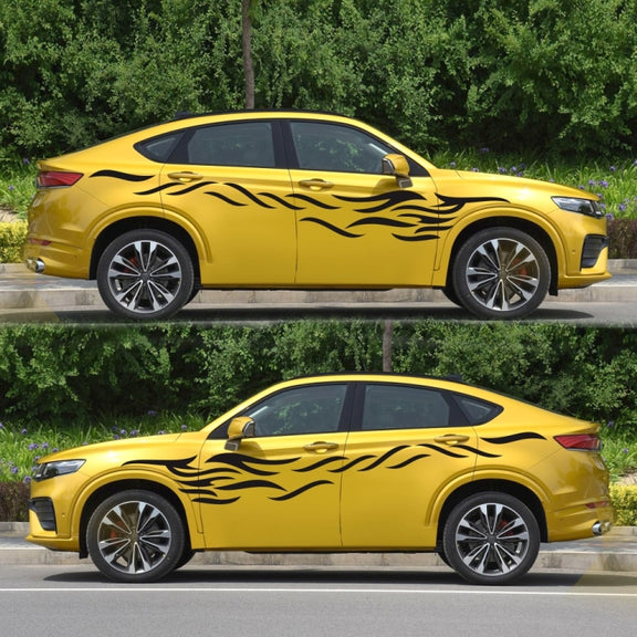 2 PCS/Set D-369 Totem Pattern Car Decorative Sticker(Black)