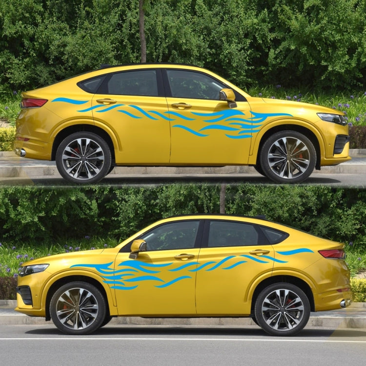 2 PCS/Set D-369 Totem Pattern Car Decorative Sticker(Blue)