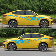2 PCS/Set D-369 Totem Pattern Car Decorative Sticker(Blue)