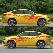 2 PCS/Set D-369 Totem Pattern Car Decorative Sticker(Red)