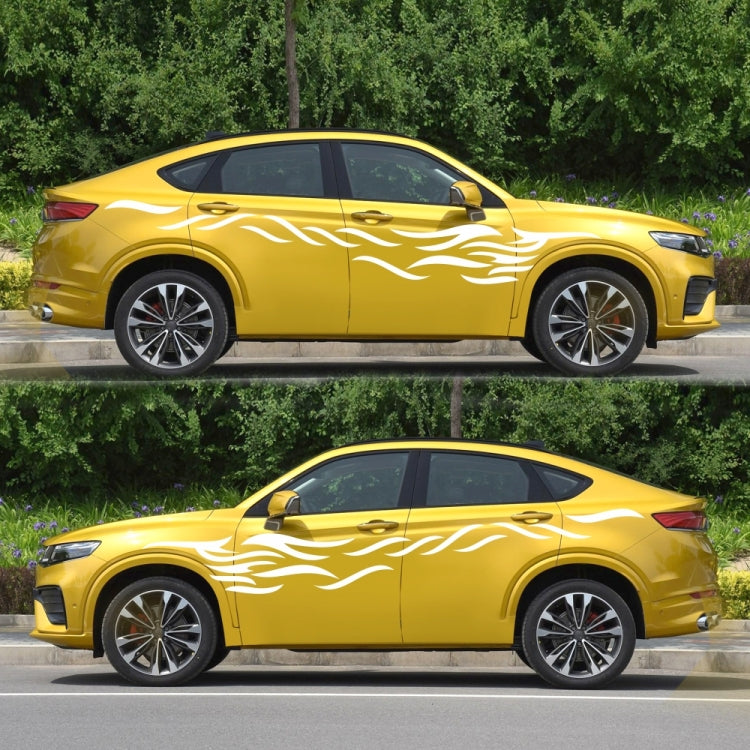 2 PCS/Set D-369 Totem Pattern Car Decorative Sticker(White)