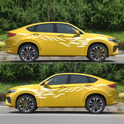 2 PCS/Set D-369 Totem Pattern Car Decorative Sticker(White)