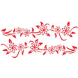2 PCS/Set D-378 Flower Totem Pattern Car Modified Decorative Sticker(Red) - Decorative Sticker by PMC Jewellery | Online Shopping South Africa | PMC Jewellery | Buy Now Pay Later Mobicred
