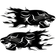 2 PCS/Set D-417 Lion Pattern Car Modified Decorative Sticker(Black)