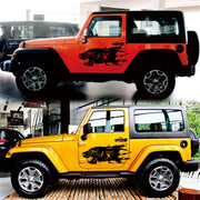 2 PCS/Set D-417 Lion Pattern Car Modified Decorative Sticker(Black)