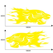 2 PCS/Set D-417 Lion Pattern Car Modified Decorative Sticker(Yellow)