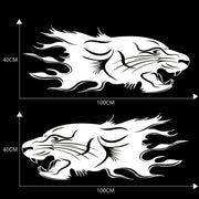 2 PCS/Set D-417 Lion Pattern Car Modified Decorative Sticker(White)