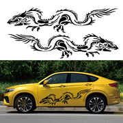 2 PCS/Set D-418 Dragon Totem Tribe Pattern Car Modified Decorative Sticker(Yellow)