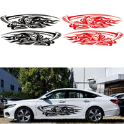 2 PCS/Set D-435 Grim Reaper Pattern Car Modified Decorative Sticker(White)