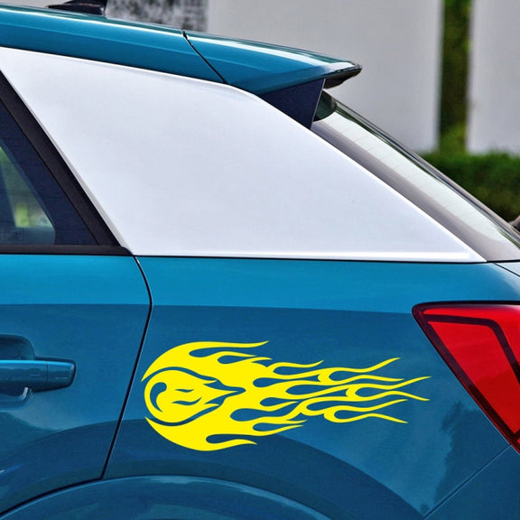 D-451 Car Modified Side Door Front Rear Bumpers Rearview Mirror Decorative Sticker(Yellow)