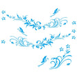 D-462 Butterfly Loves Flowers Pattern Car Modified Decorative Sticker(Blue) - Decorative Sticker by PMC TechLife | Online Shopping South Africa | PMC TechLife | Buy Now Pay Later Mobicred