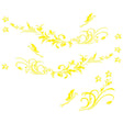 D-462 Butterfly Loves Flowers Pattern Car Modified Decorative Sticker(Yellow) - Decorative Sticker by PMC TechLife | Online Shopping South Africa | PMC TechLife | Buy Now Pay Later Mobicred