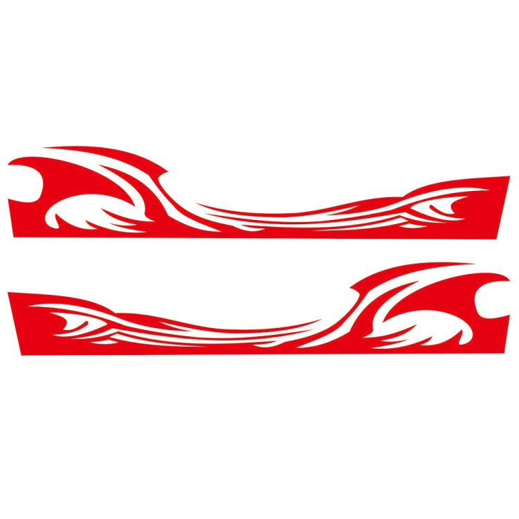 2 PCS/Set D-467 Waves Pattern Car Modified Decorative Sticker(Red)