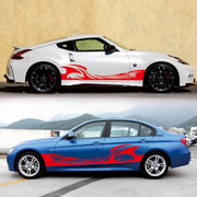 2 PCS/Set D-467 Waves Pattern Car Modified Decorative Sticker(Red)