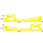 2 PCS/Set D-467 Waves Pattern Car Modified Decorative Sticker(Yellow)