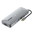 V240 12-in-1 Multifunctional USB-C / Type-C 3.1 Male HUB Docking Station(Gery) - USB HUB by PMC TechLife | Online Shopping South Africa | PMC TechLife | Buy Now Pay Later Mobicred