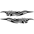 2 PCS/Set D-476 Fire Element Pattern Car Modified Decorative Sticker(Black) - Decorative Sticker by PMC TechLife | Online Shopping South Africa | PMC TechLife | Buy Now Pay Later Mobicred