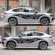 2 PCS/Set D-476 Fire Element Pattern Car Modified Decorative Sticker(Black)
