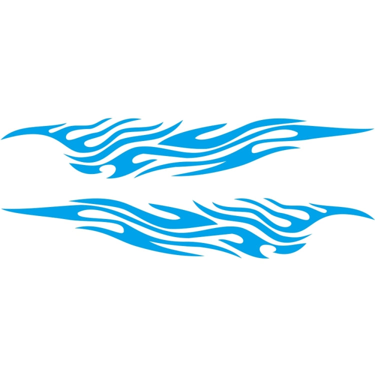 2 PCS/Set D-476 Fire Element Pattern Car Modified Decorative Sticker(Blue)