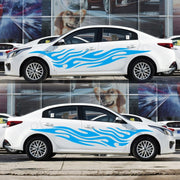 2 PCS/Set D-476 Fire Element Pattern Car Modified Decorative Sticker(Blue)