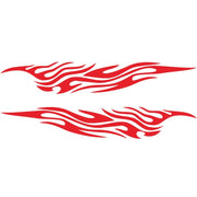 2 PCS/Set D-476 Fire Element Pattern Car Modified Decorative Sticker(Red)