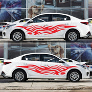 2 PCS/Set D-476 Fire Element Pattern Car Modified Decorative Sticker(Red)