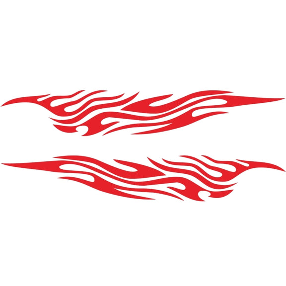 2 PCS/Set D-476 Fire Element Pattern Car Modified Decorative Sticker(Red)