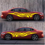 2 PCS/Set D-476 Fire Element Pattern Car Modified Decorative Sticker(Yellow)