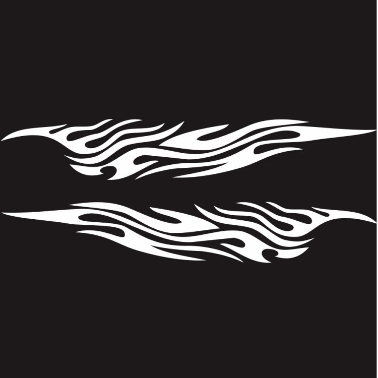 2 PCS/Set D-476 Fire Element Pattern Car Modified Decorative Sticker(White)