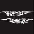 2 PCS/Set D-476 Fire Element Pattern Car Modified Decorative Sticker(White) - Decorative Sticker by PMC TechLife | Online Shopping South Africa | PMC TechLife | Buy Now Pay Later Mobicred