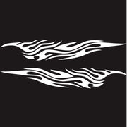 2 PCS/Set D-476 Fire Element Pattern Car Modified Decorative Sticker(White)