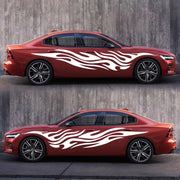 2 PCS/Set D-476 Fire Element Pattern Car Modified Decorative Sticker(White)