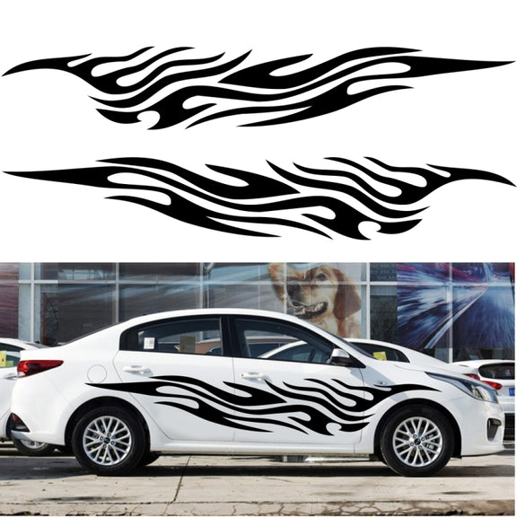 2 PCS/Set D-476 Fire Element Pattern Car Modified Decorative Sticker(Red)