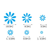 2 PCS/Set D-483 Flower Pattern Car Modified Decorative Sticker(Blue)