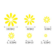2 PCS/Set D-483 Flower Pattern Car Modified Decorative Sticker(Yellow)