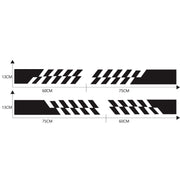 2 PCS/Set D-487 Stripe Pattern Car Modified Decorative Sticker(Black)