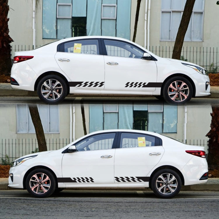 2 PCS/Set D-487 Stripe Pattern Car Modified Decorative Sticker(Black)