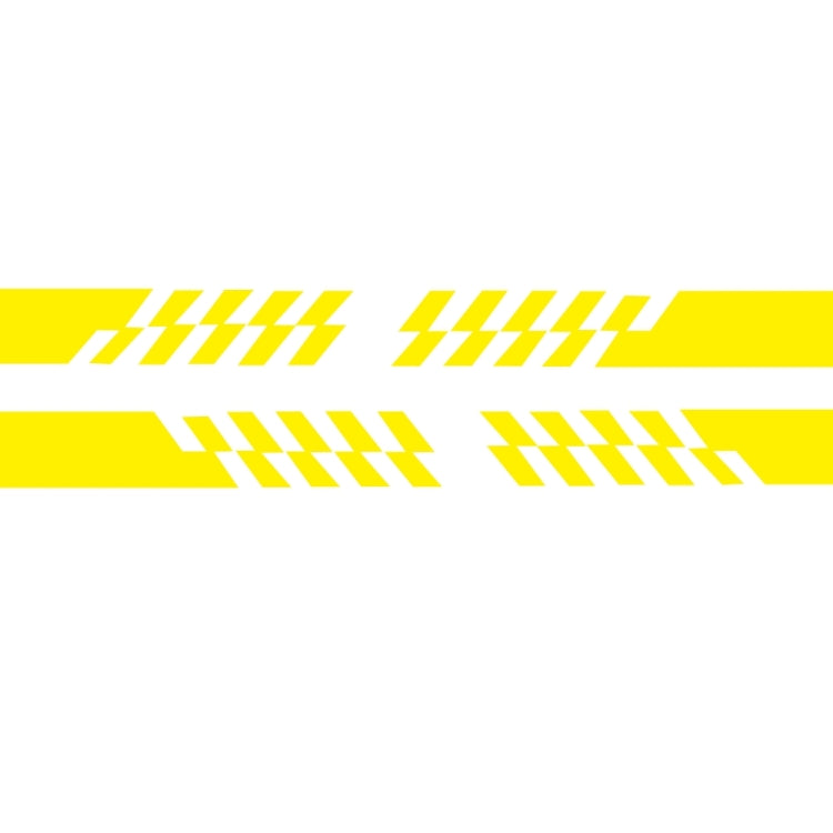 2 PCS/Set D-487 Stripe Pattern Car Modified Decorative Sticker(Yellow)