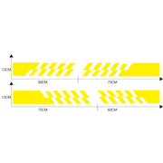 2 PCS/Set D-487 Stripe Pattern Car Modified Decorative Sticker(Yellow)