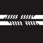 2 PCS/Set D-487 Stripe Pattern Car Modified Decorative Sticker(White)